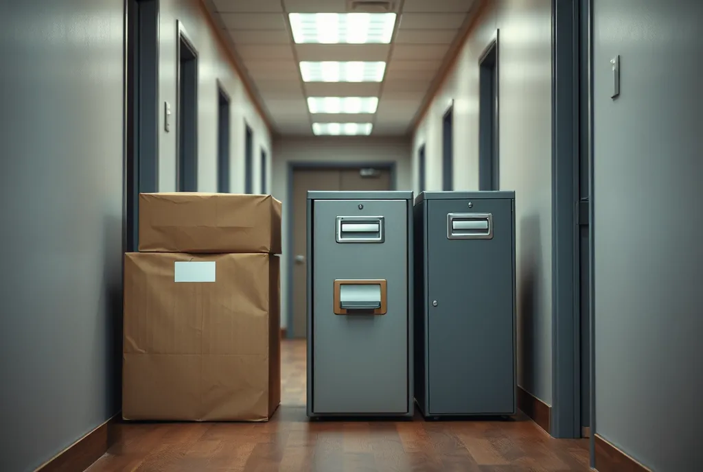 Retirada de archivo y mobiliario